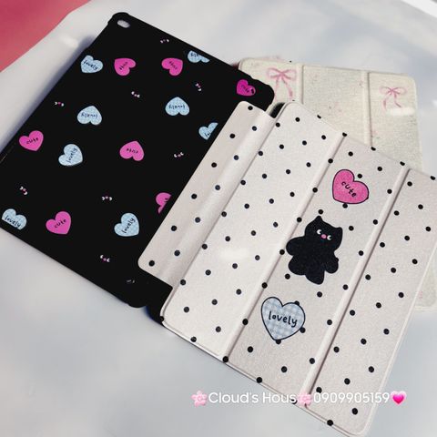 Case Ốp Bao da iPad Mèo Đen Cute Lovely Lưng Gương iPad 9.7/10/10.2/10.5/10.9/11/12.9inch