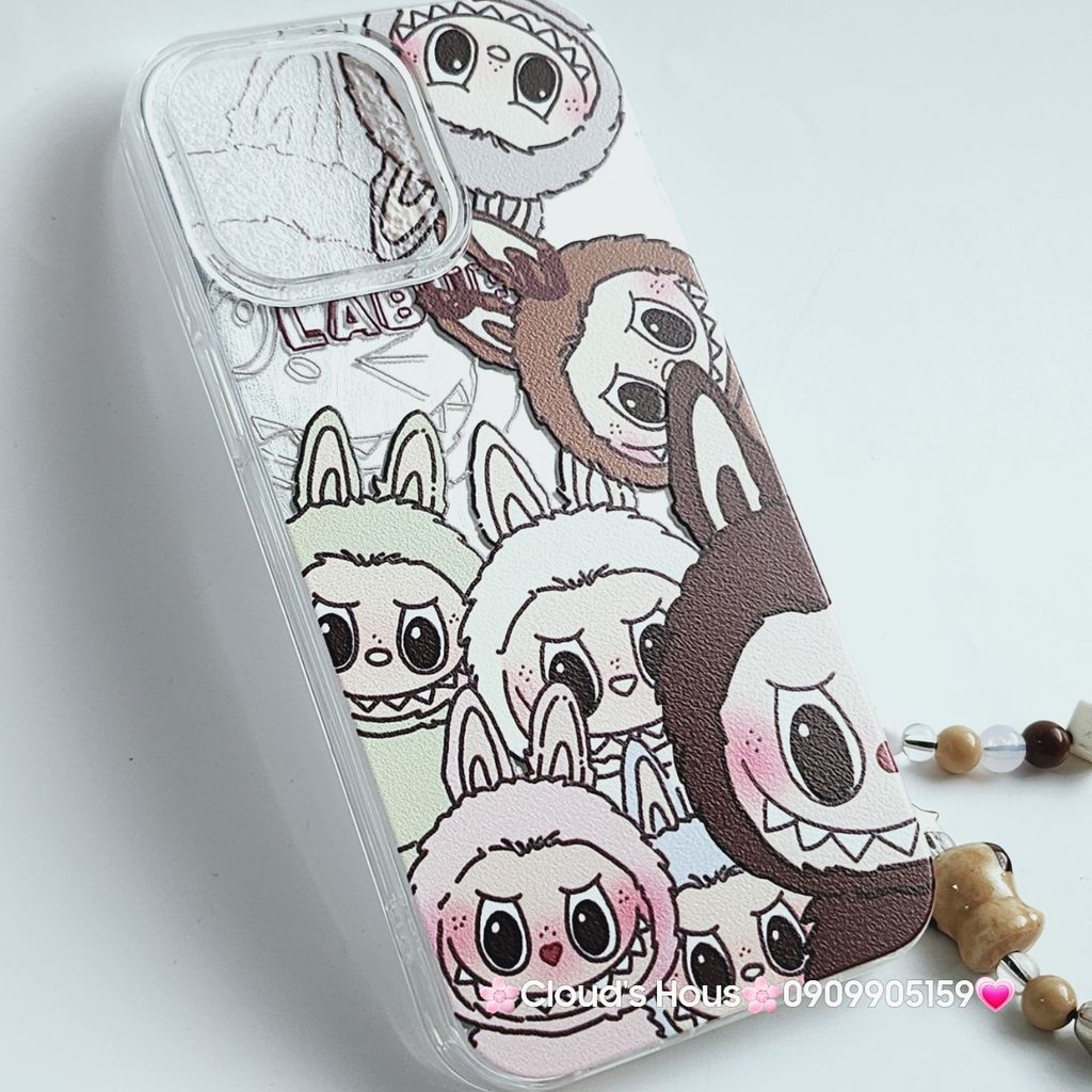 Case Ốp điện thoại iPhone Labubu Version 1 Ánh Lông Vũ Bạc Hologram iPhone 7+/8+/X/XSM/11/12/13/14/15/Plus/Pro/Promax