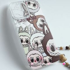 Case Ốp điện thoại iPhone Labubu Version 1 Ánh Lông Vũ Bạc Hologram iPhone 7+/8+/X/XSM/11/12/13/14/15/Plus/Pro/Promax