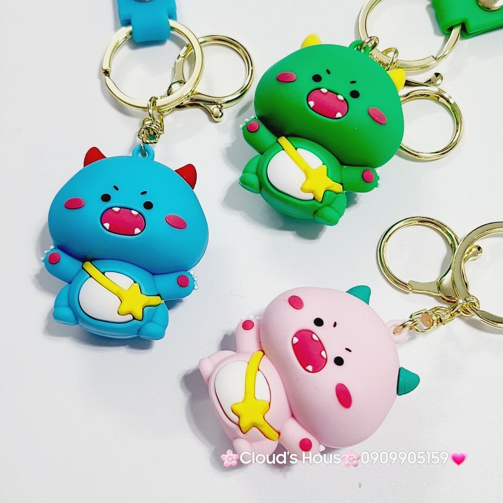 Móc Khóa Khủng Long Đeo Giỏ Kute Dinosaur
