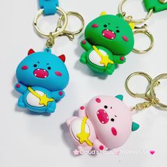 Móc Khóa Khủng Long Đeo Giỏ Kute Dinosaur