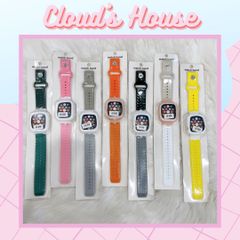 APPLE WATCH - DÂY SILICONE CHỐNG BẨN + KHUNG BẢO VỆ NGUYÊN KHỐI