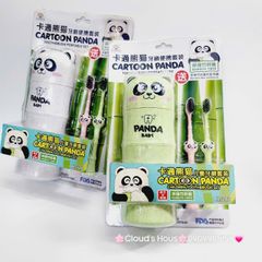 Bàn Chải Kèm Hộp Đựng Panda Bamboo Fiber Cho Bé