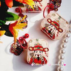 Cover Case Vỏ bảo vệ Airpod Ông Thần Tài Charm Thần Tài Có Chuông Airpod 1/2/3/Pro/Pro2 - TẾT