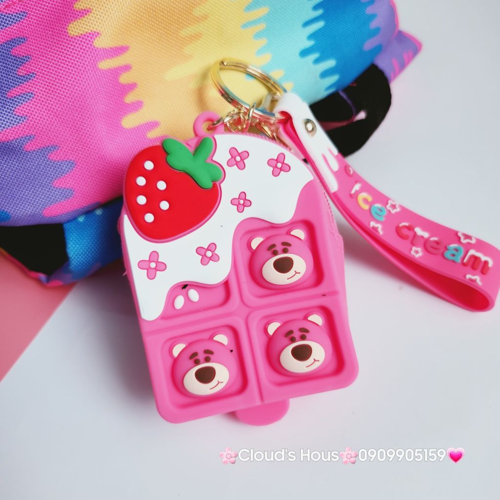 BÓP MÓC KHOÁ Silicone Lotso Ice Cream Pop It