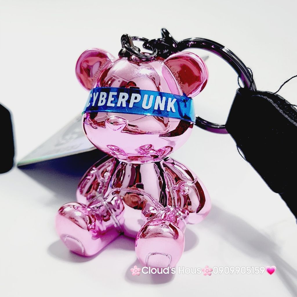 Móc Khóa Gấu BearBrick Ngồi Sứ Ngầu Cyberpunk Explore Future