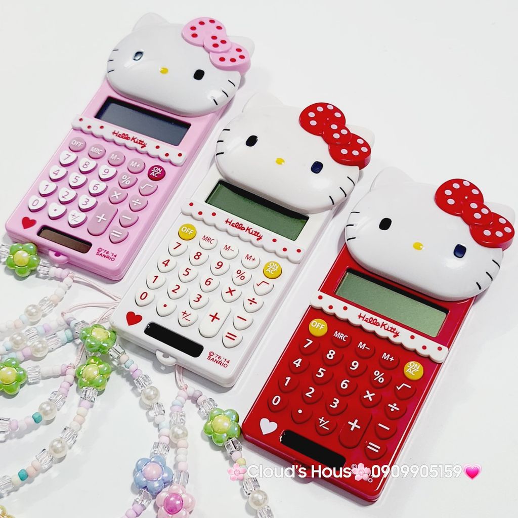 Máy Tính Hello Kitty Mini Cầm Tay (3 màu) - kèm dây charm KT966