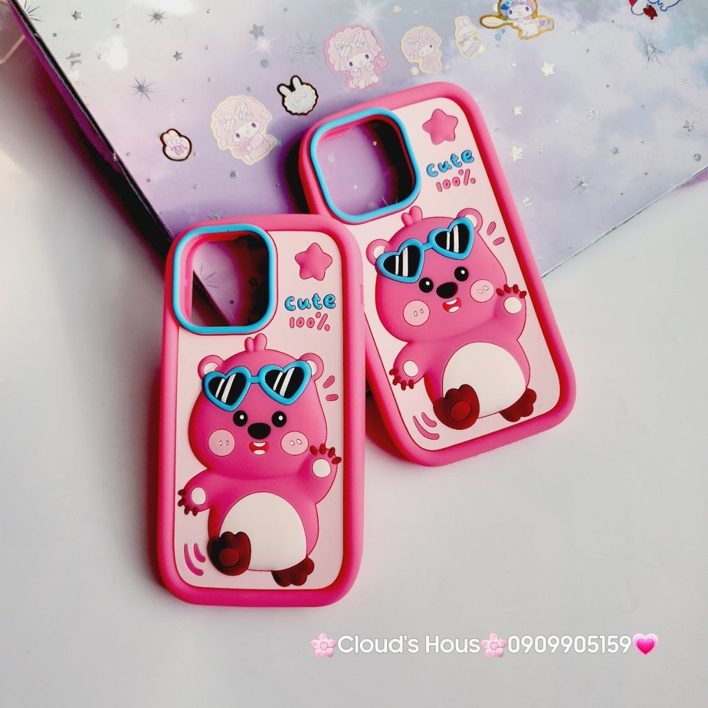 Case Ốp điện thoại iPhone Su dẻo Chuột Loopy Đeo Kính Cute 100% Viền Xanh iPhone 11/12/13/14/15/Pro/Promax
