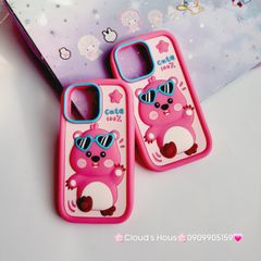 Case Ốp điện thoại iPhone Su dẻo Chuột Loopy Đeo Kính Cute 100% Viền Xanh iPhone 11/12/13/14/15/Pro/Promax