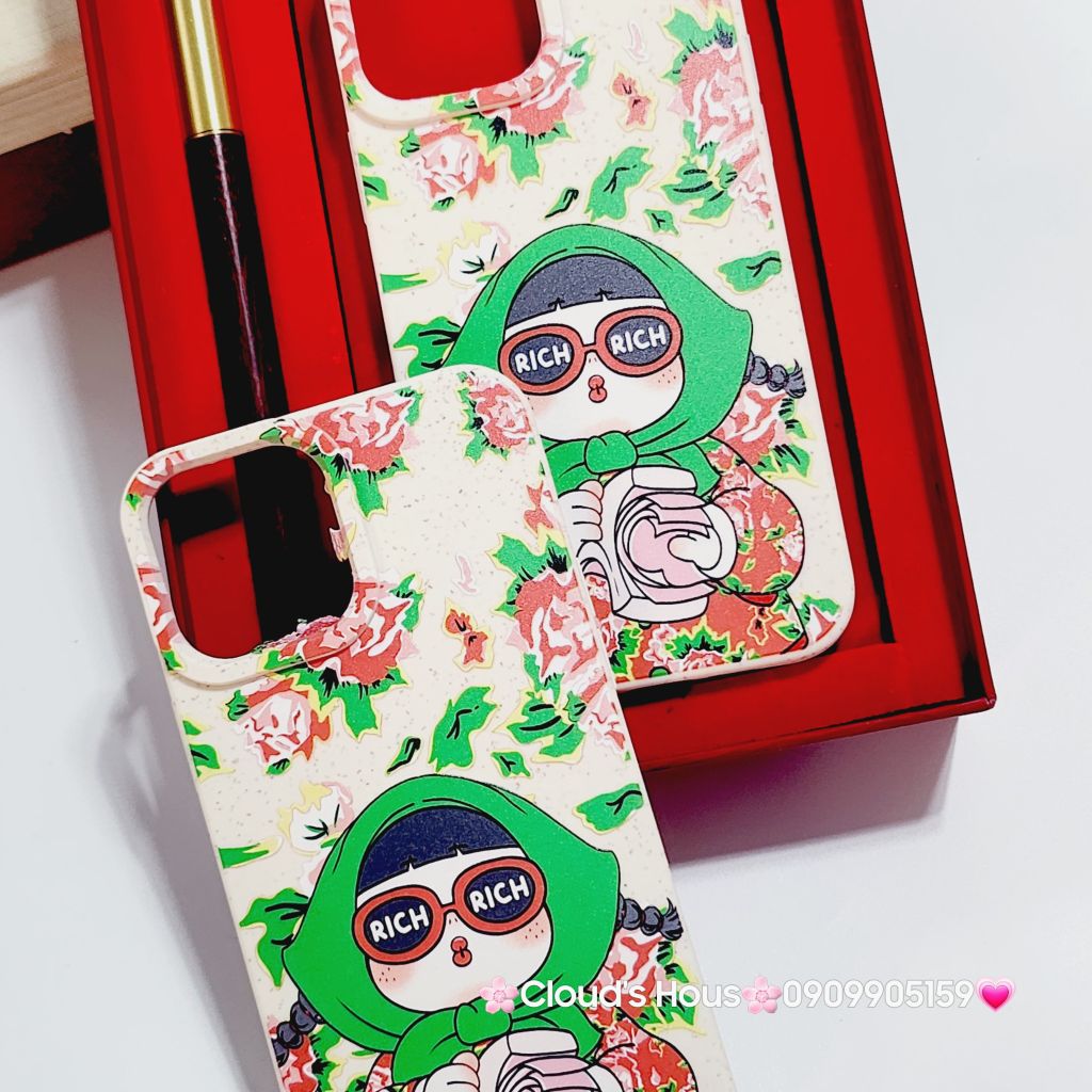 Case Ốp điện thoại iPhone Cô Bé Rich Áo Tết Chất Dẻo iPhone 11/12/13/14/15/Pro/Promax - TẾT