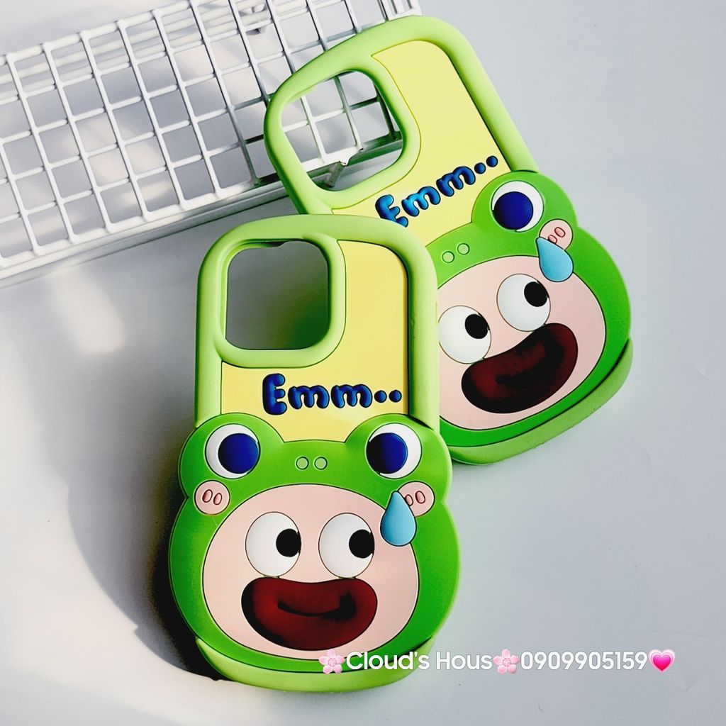 Case Ốp điện thoại iPhone Su dẻo Cosplay Ếch Emm.. iPhone 11/12/13/14/15/Pro/Promax