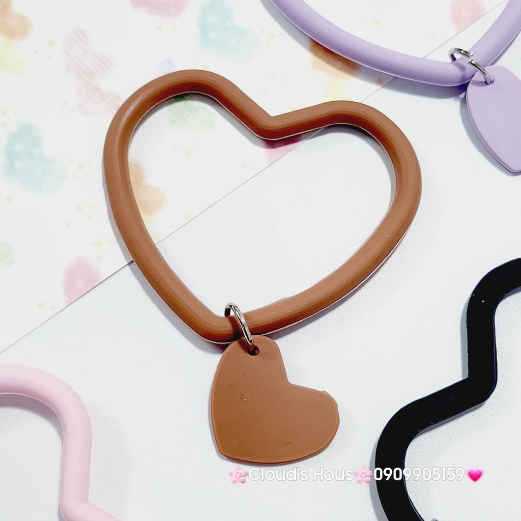 Vòng charm đeo tay Silicone Trái tim basic