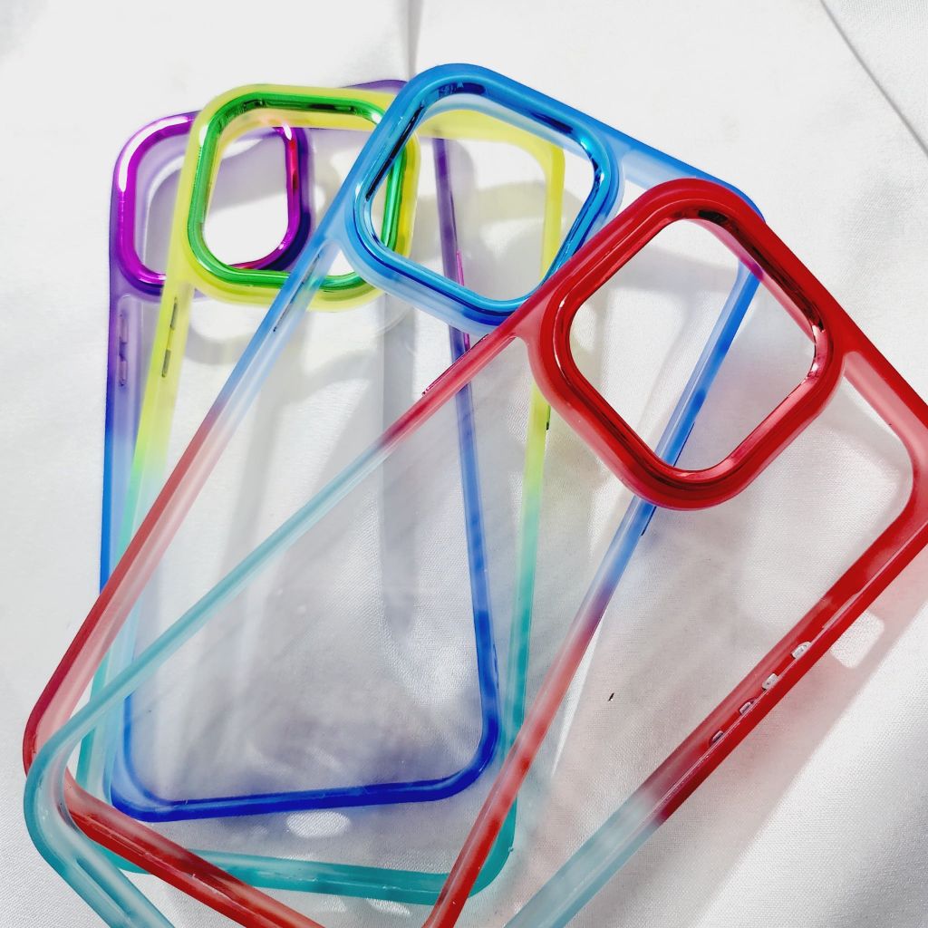 Case Ốp điện thoại iPhone Lưng trong Chống ố Viền dẻo Ombre iPhone 11/12/13/14/Plus/Pro/Promax