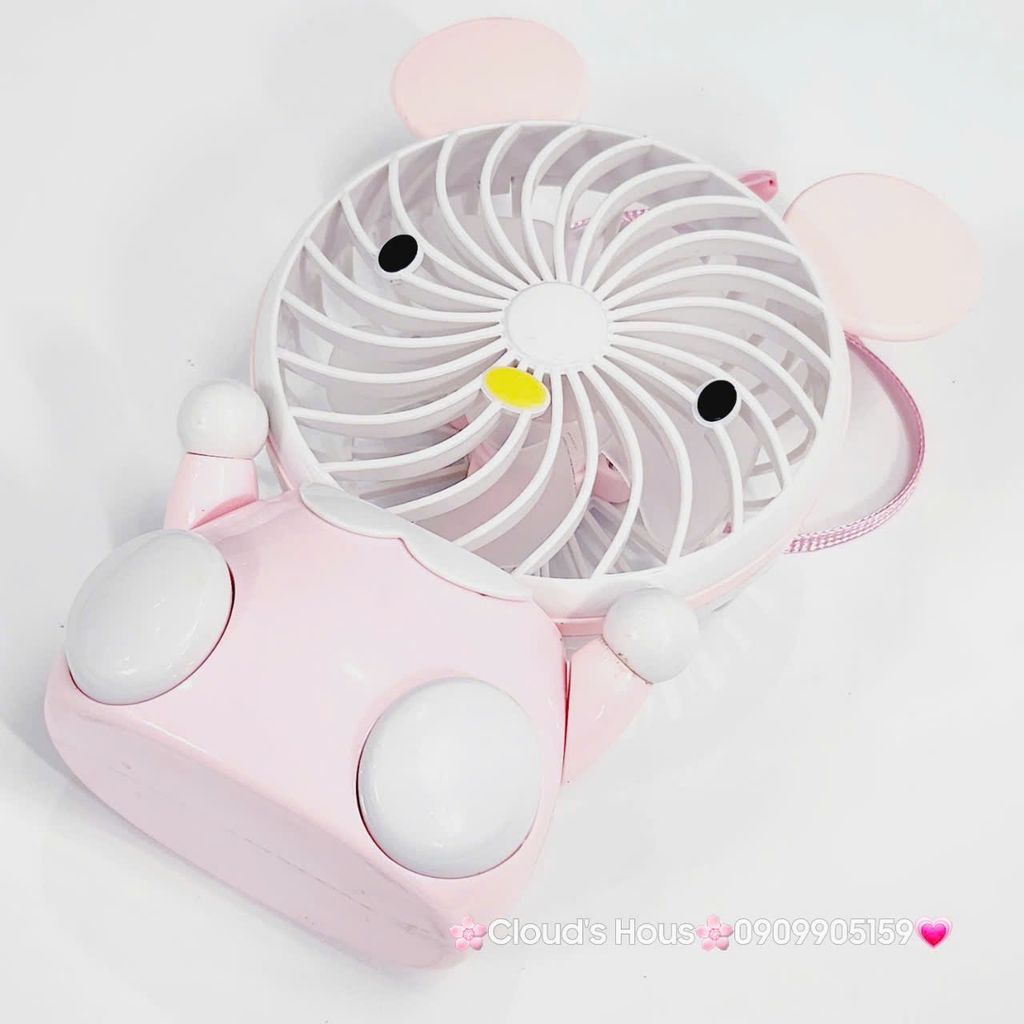 Mini Fan - Quạt Cầm Tay - Để Bàn Voi Mặc Yếm