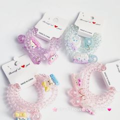 Đồ cột tóc dây xoăn trong Charm hoạt hình (cặp)