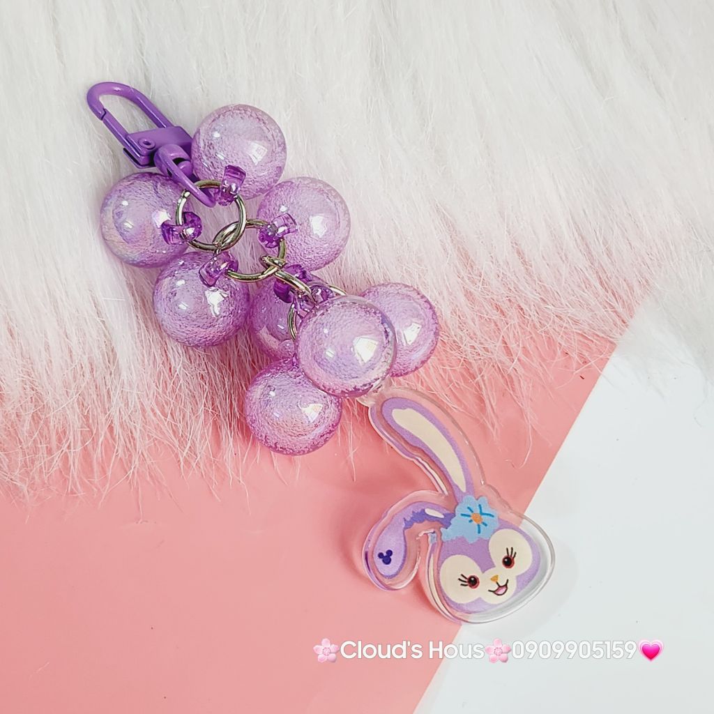 Vòng charm đeo airpod hạt bling bling kèm charm kute - chùm nho