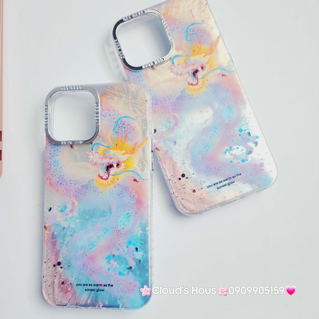Case Ốp điện thoại iPhone Rồng Hologram viền camera titan iPhone 11/12/13/14/15/Pro/Promax - TẾT