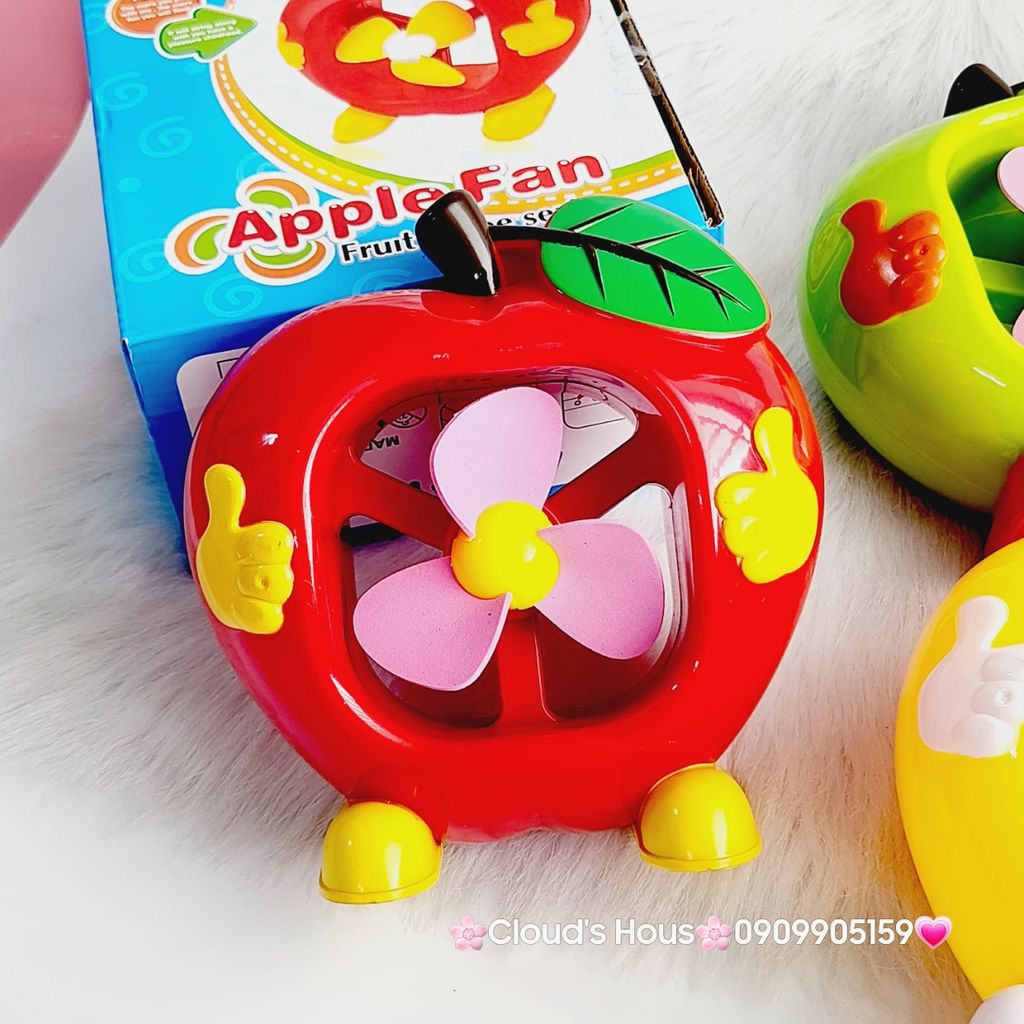 Mini Fan - Quạt hình Táo để (3 màu) Sz Lớn