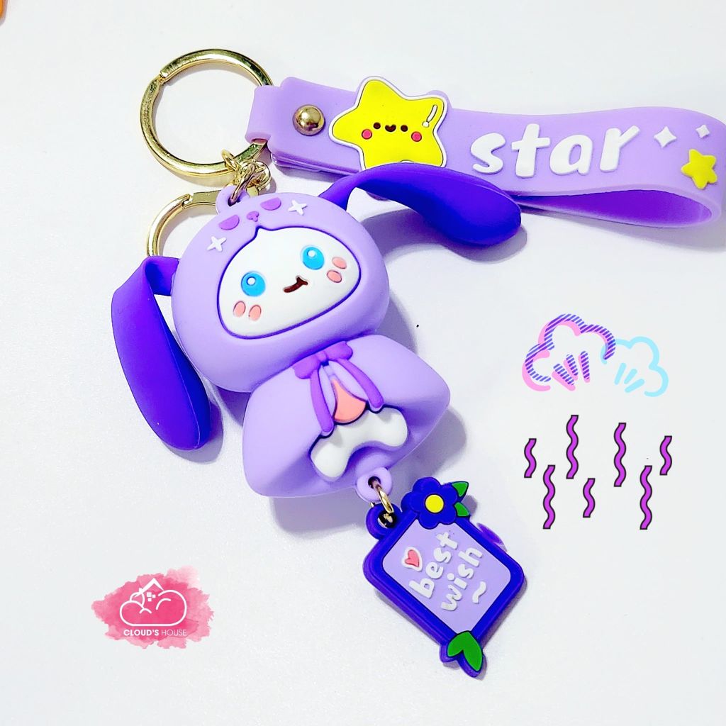 Móc khóa Điều ước Best wish Star