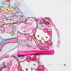 Túi Vải Dây Rút mini Hello Kitty & Doraemon