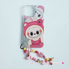 Case Ốp điện thoại iPhone Labubu Soy Mặc Yếm Lotso Ánh Lông Vũ Bạc Hologram iPhone 7+/8+/X/XSM/11/12/13/14/15/Pro/Promax