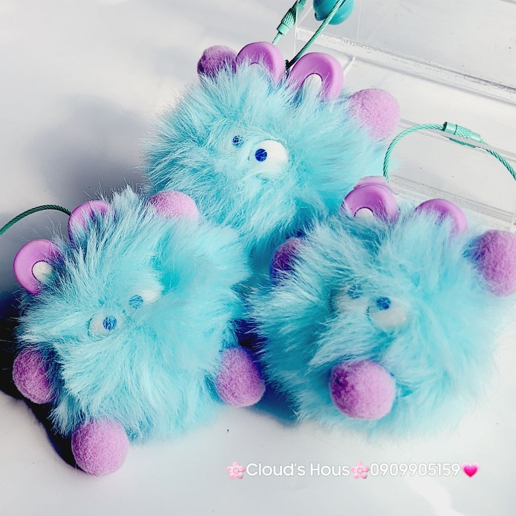 Móc Khóa Cục Bông Monster  Nhiều Màu Dễ Thương