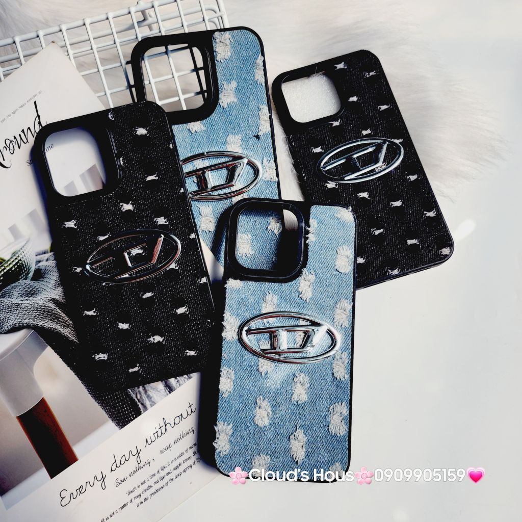 Case Ốp điện thoại iPhone Jeans Diesel Logo chữ D cá tính iPhone 7+/8+/X/Xs/XSMax/11/12/13/14/15/Pro/Promax