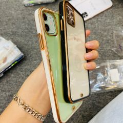 Case Ốp điện thoại iPhone Viền xi cam Trong dẻo
