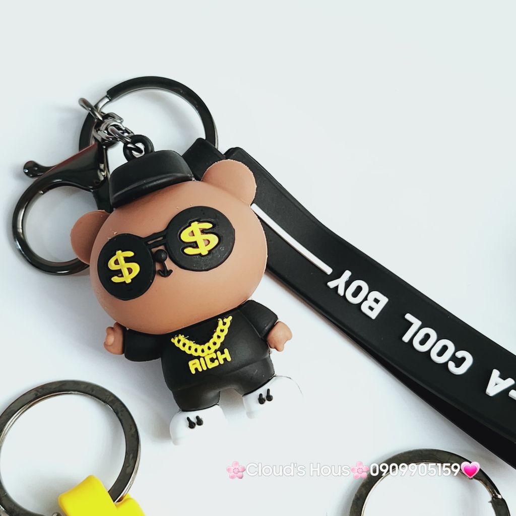 Móc Khóa Gấu Rich A Cool Boy