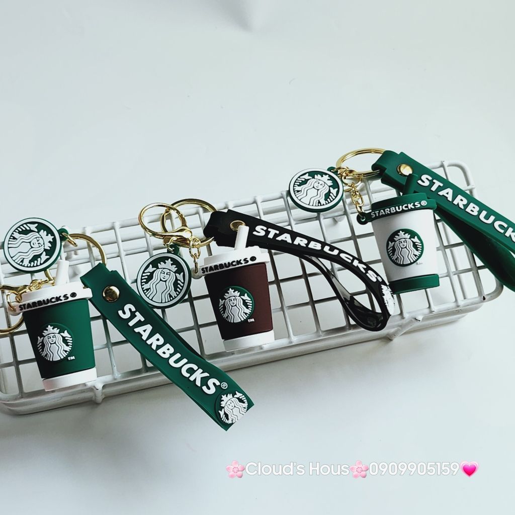 Móc Khóa Ly Starbucks & Ly Gấu Nổi