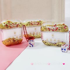 Cover Case Vỏ bảo vệ Airpod Vàng Bling Bling Charm Xúc xắc Airpod 1/2/3/Pro/Pro2 - TẾT