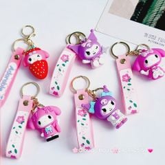 Móc Khoá Kuromi & Melody dây Sakura Adorable