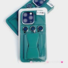 Case Ốp điện thoại iPhone Silicone chống bẩn Da Chống dựng kèm cường lực camera iPhone 13/14/15/Pro/Promax