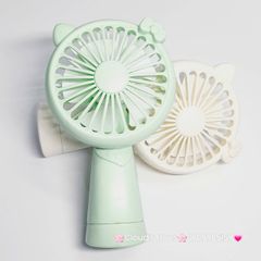 Mini Fan - Quạt Cầm Tay - Để Bàn Tai Mèo Màu Trơn Nhiều Màu