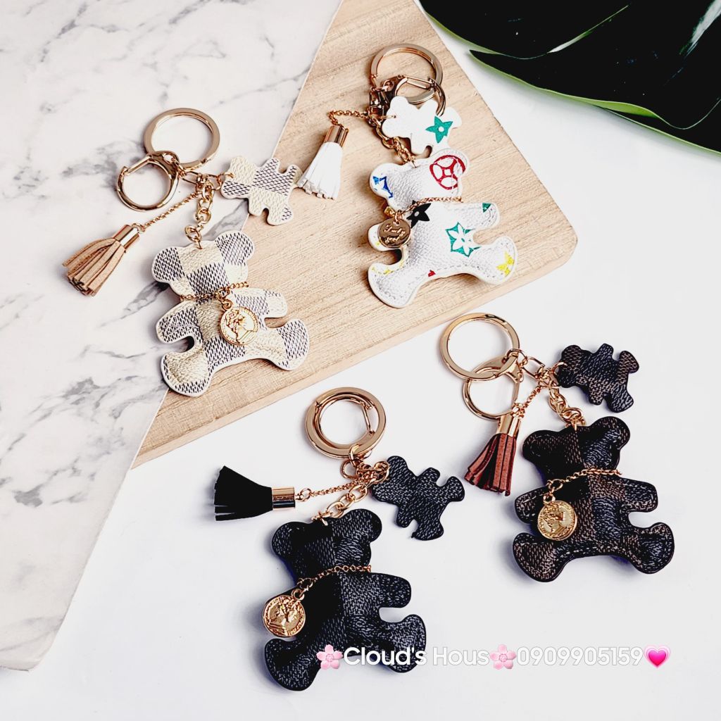 Móc Khóa Gấu Da LV Sang Chảnh