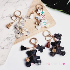 Móc Khóa Gấu Da LV Sang Chảnh