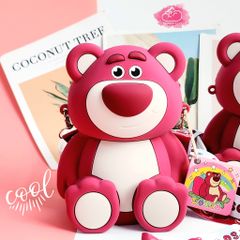 TÚI ĐEO CHÉO SILICONE GẤU DÂU LOTSO Màu đậm Chính Hãng Disney