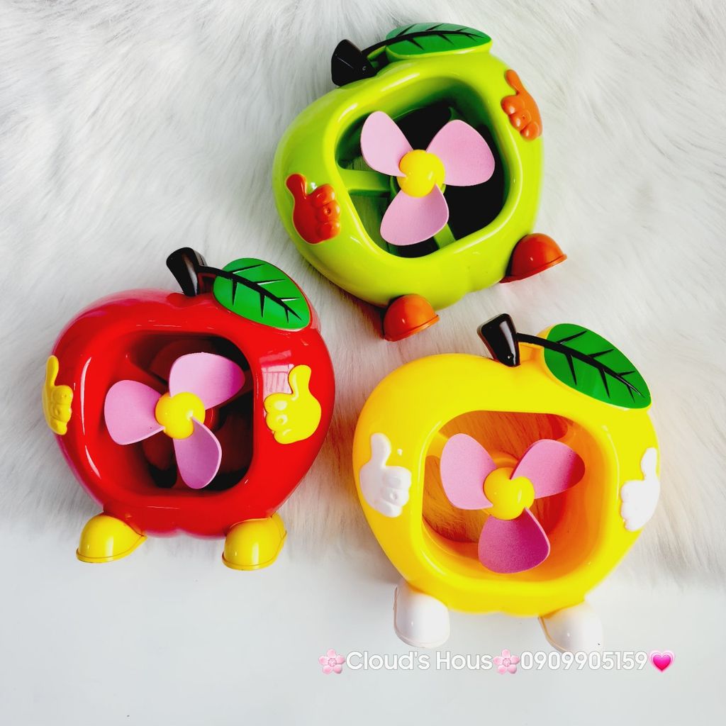 Mini Fan - Quạt hình Táo để (3 màu) Sz Lớn