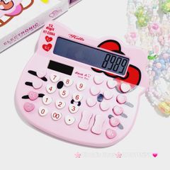 Máy Tính Hello Kitty Màu Hồng Nhạt Mặt Tròn KT-2288A ( nhỏ)