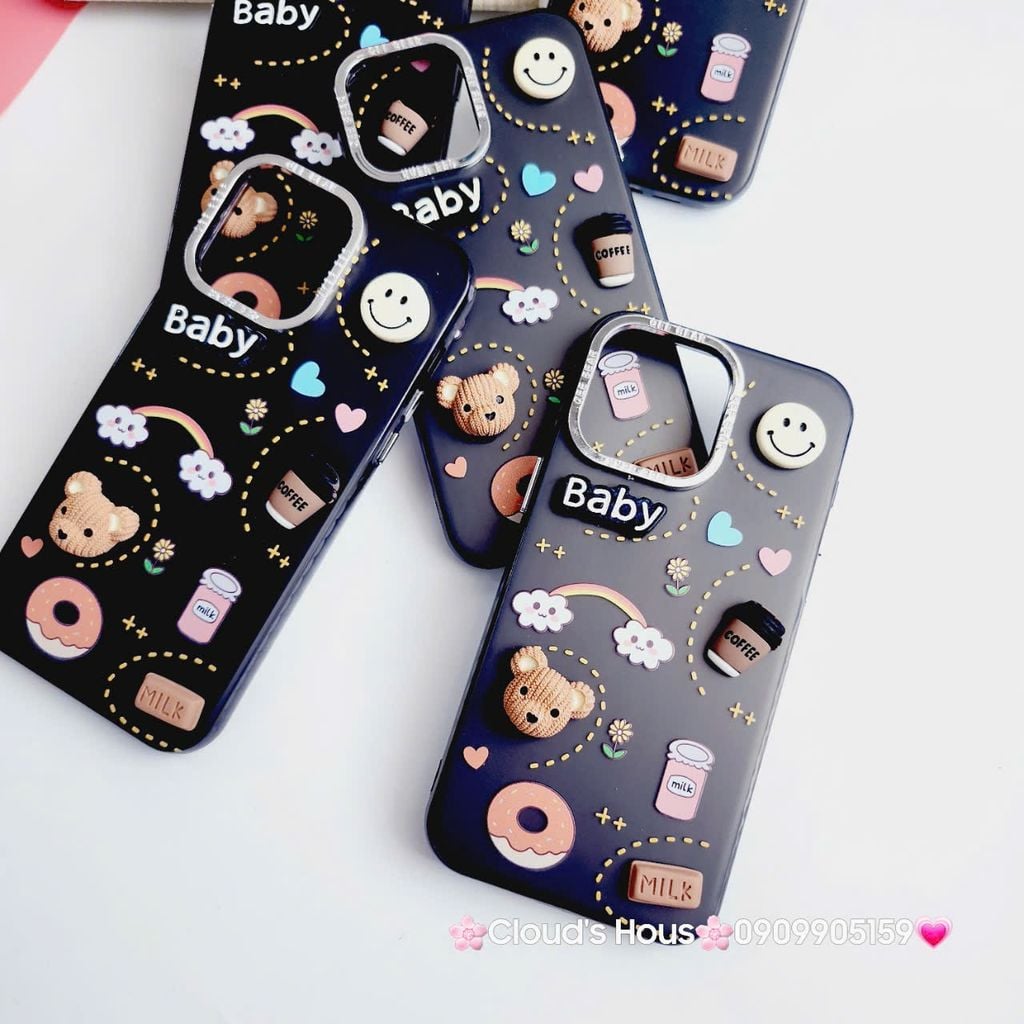 Case Ốp điện thoại iPhone Nền Đen Nhám Icon Nổi Viền Cam Titan iPhone 11/12/13/14/15/Pro/Promax