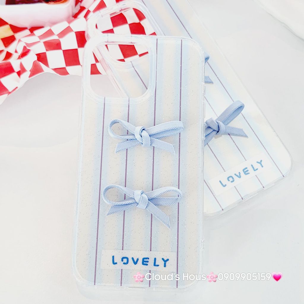 Case Ốp điện thoại iPhone Nơ Hồng nổi iPhone 12/13/14/15/16/Pro/Promax