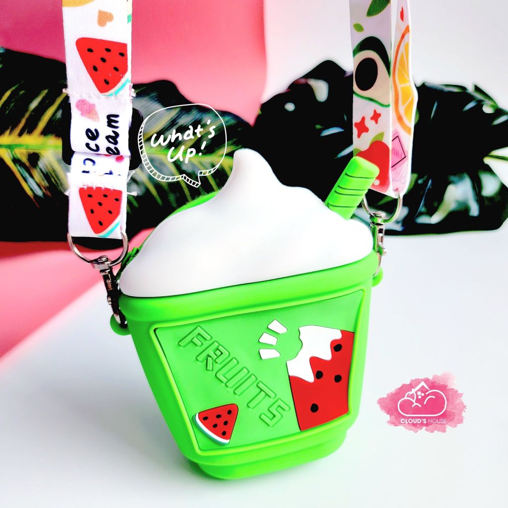 TÚI ĐEO CHÉO SILICONE LY NƯỚC TRÁI CÂY