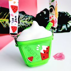 TÚI ĐEO CHÉO SILICONE LY NƯỚC TRÁI CÂY