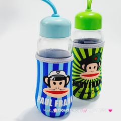 Bình Nước Thủy tinh Doraemon và Khỉ