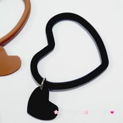 Vòng charm đeo tay Silicone Trái tim basic