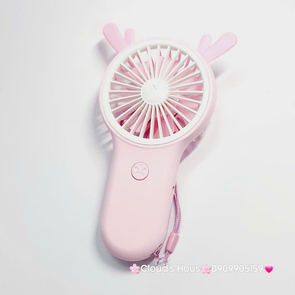 Mini Fan - Quạt Cầm Tay nhiều mẫu Sừng Siêu Kute ( nhiều màu)