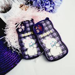 CASE IPHONE NHÁM DA TAI GẤU Tím  - THỎ Rabbit