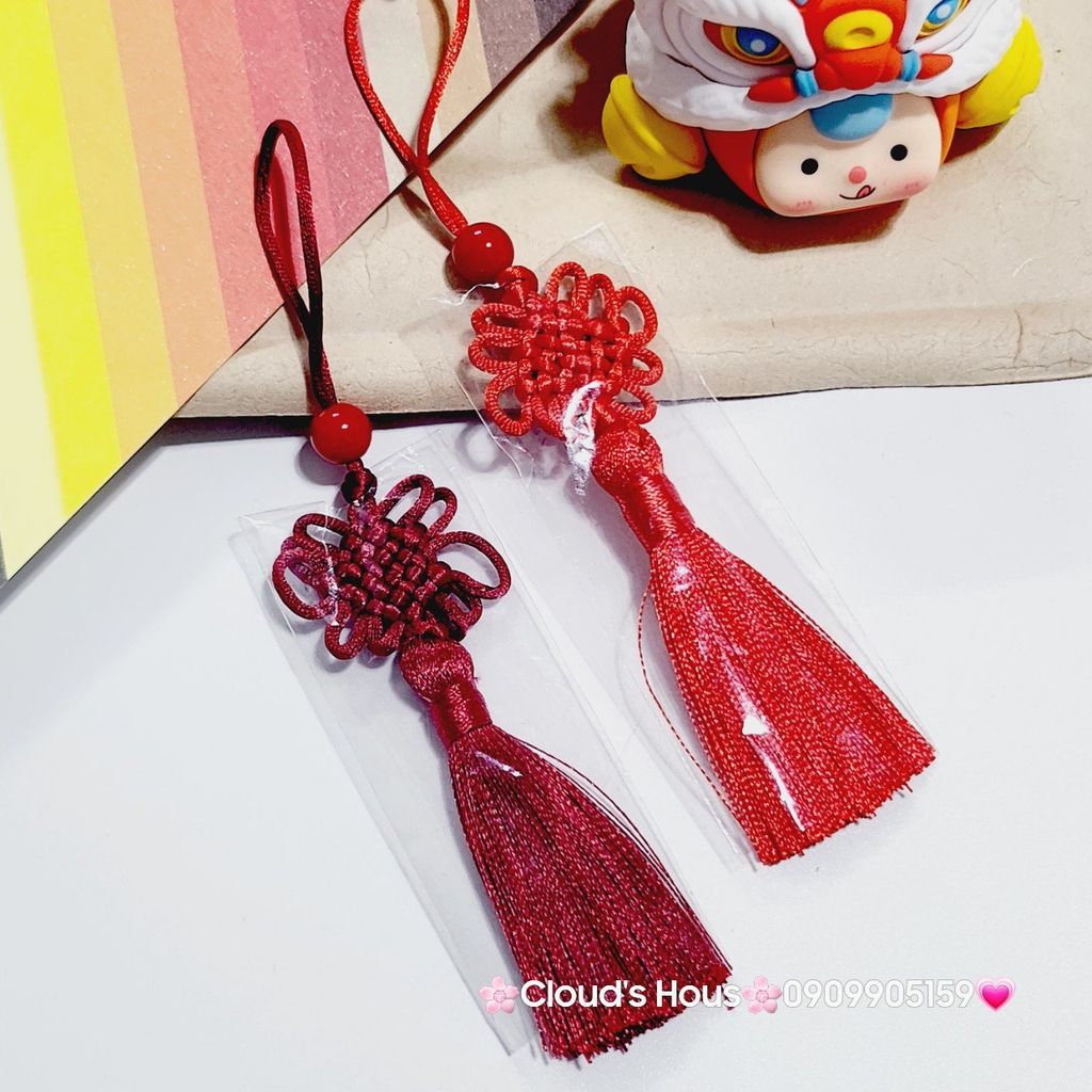 Móc Khóa Tua Rua Đồng Tâm Kết Treo Cát Tường ( TAIWAN)