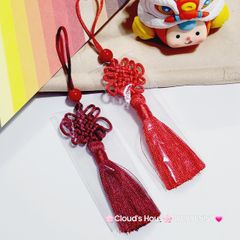 Móc Khóa Tua Rua Đồng Tâm Kết Treo Cát Tường ( TAIWAN)