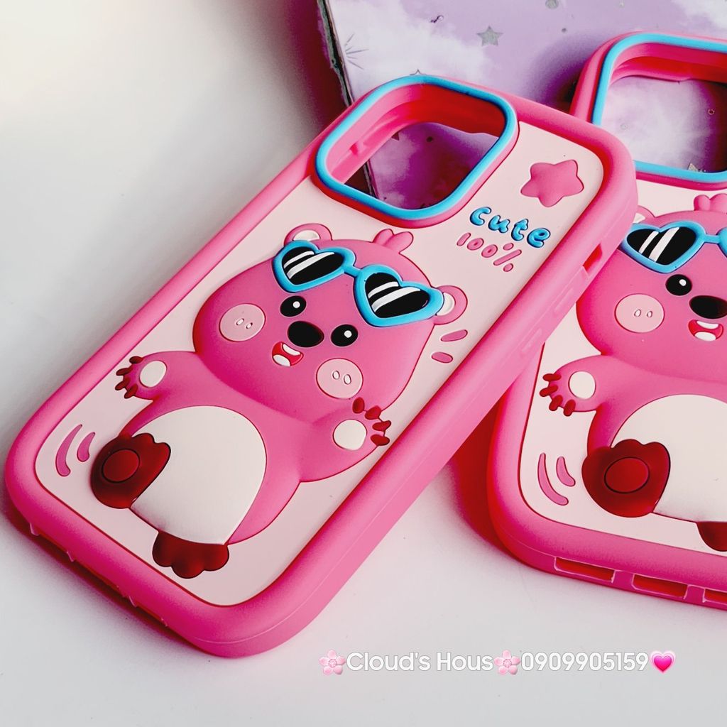 Case Ốp điện thoại iPhone Su dẻo Chuột Loopy Đeo Kính Cute 100% Viền Xanh iPhone 11/12/13/14/15/Pro/Promax
